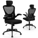 Ergonomic Mesh Office Chair, Home Office Desk Chair with Adjustable Headrest and Lumbar Support, 1 Pack, CB10626DK