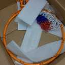 MIUDGIG 18" Basketball Rim Replacement, Universal 18" Professional Double Spring Solid Steel Basketball Hoop Rim with Net Fits In-Ground & Wall-Mounted Basketball Hoops, Indoor/Outdoor