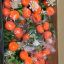 Mimorou 6 Sets Summer Tangerine Orange Centerpieces for Tables Artificial Fruit Daisy Plant with Mason Jar Vase Fake Cutie Orange Little Cutie Baby Shower Decoration for Home Party Decor