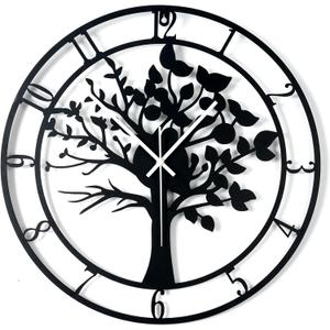 20inch/50cm Large Tree of Life Wall Clock for Bedroom,Living Room,Battery Operated Metal Big Decorative Silent Non Ticking Wall Clocks for Farmhouse,Room Wall Decor (Tree of Life, 20 inches)