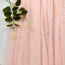 Booque Valley Pink Table Runner 10ft Boho Cheesecloth Super Soft Seersucker Gauze for Wedding Bridal Shower Baby Shower Birthday Party Decoration Centerpiece Table Decor, 2 Pack, Blush Pink