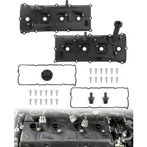 Engine Valve Cover w/Gasket, Bolts, Oil Cap for Select Ni-ssan 5.6L Models | Fit Armada 2005-2015, Pathfinder 2008-2012, Titan 2004-2015 & more| Replaces# 13264-ZE01A, 13264-ZE00A | Age & Warp Resistant