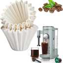 200 Pcs Coffee Paper Filters for Ninja PB051, Disposable Coffee Filter for Ninja Pods and Grounds Coffee Maker, White Small Coffee Filters