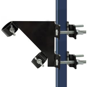 Kingson Flag Pole Mount Bracket Fit for Balcony Railing, 45 Degree Flag Pole Holder Clamp No Drilling Quick Installation, Anti-Strong Wind (Black)