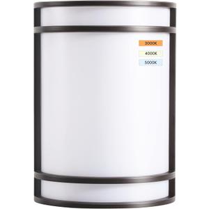 CLOUDY BAY LED 3 Color Indoor Wall Sconce, Wall Lighting,3000K/4000K/5000K Color Temperature Adjustable Wall Mount Light Fixture, 15W 120V Dimmable CRI 90+ LED Wall Light,Oil Rubbed Bronze