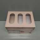 QIYVLOS Multi-Functional Desk Organizer with 3 Drawer and 8 Compartments, Pink