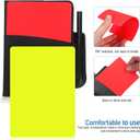 Toyvian Soccer Referee Card Set with Red Yellow Cards Holder Scorebook and Pencil for Football Volleyball Officials 4-Piece Kit