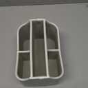 PU Leather Remote Control Holder, 360 Degree Rotating Desk Organizer Storage Table Remote Caddy, Spinning Bedside Organizer Nightstand Organizer for Desktop Office Home (White)