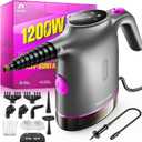POPCHOSE Handheld Steam Cleaner for Home, Portable Pressurized Steamer for Cleaning Grout, Surfaces, Bathroom, Couch, 20S Fast Heat Up, 12 Accessories, Steam Adjustable, Safety Lock, Graypurple