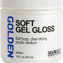 Soft Gel Gloss by GOLDEN, 16 fl. oz. Jar, Professional Acrylic Gel Medium, Transparent