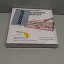 Sattiyrch Plastic Underbed Christmas Ornament Storage Box Zippered Closure - Stores up to 96 of The 3-inch Standard Christmas Ornaments, and Xmas Holiday Accessories Storage Container with Dividers & Two Handles