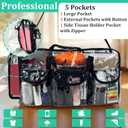 20" Large Clear Tote Makeup Carry On Bag for Travel, Clear Duffle Toiletry Cosmetic Bag Professional Organizer Bags for Make up Set Artist Work Beach Gym