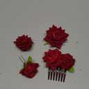 4 Pieces Rose Flower Hair Clip Big Rose Brooch Floral Clips Mexican Flower Hair Accessories for Woman Flamenco Dancer Bridal Party Wedding