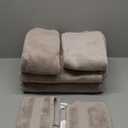 Madison Park Turkish 100% Cotton 600Gsm Luxury Premium Thick Soft Absorbent Hotel Bathroom Towel Set Shower Hand Face Washcloths, Assorted Sizes, Taupe 6 Piece