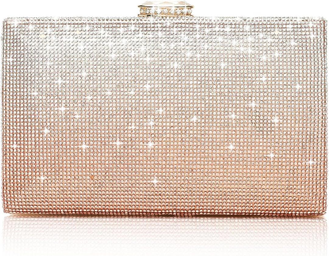 CARIEDO Women's Sparkling Clutch Purse Elegant Glitter Evening Bags Bling Evening Handbag for Dance Wedding Party Prom Bride