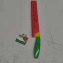 DECHOUS Watermelon Knife with Sleeve: Long Serrated Watermelon Knife for Melon Cutting - Kitchen Fruit Melon Cutter Slicer for Home Summer Party Fruit Serving (Red Green)