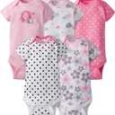 Gerber baby-girls 5-pack Short Sleeve Variety Onesies Bodysuits