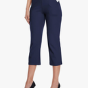 Willit Women's Capri Pants Dress Yoga Capri Stretch Business Work Casual Capris Straight Leg Office Pants 21" M