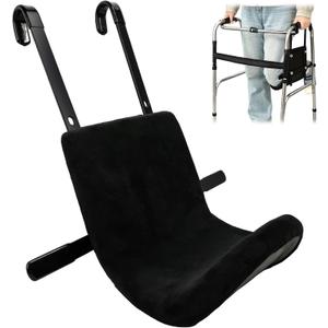 Knee Sling for Walker - Adjustable Height Walker Knee Sling Attachment, Supports 300 lbs Without Deformation, Knee Sling with Safety Support Reduces Load & Prevents Secondary Injury