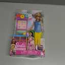 Barbie Teacher Dolls & Playset with Fashion Doll, Small Doll, Furniture & Accessories Including Flipping Blackboard