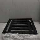 Heavy Duty Plant Caddy with Wheels, 16'' Metal Rolling Plant Stand Indoor Outdoor, 2 pcs Square Plant Dolly with Lockable Caster Wheels Holds up 400 Lbs Planter (Black)