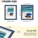 YESKAY 8x10 Picture Frame Set of 9, Display Pictures 5x7 with Mat or 8 x 10 Without Mat, Multi Photo Frames for Wall Mounting or Table Top Display, Blue