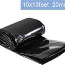 Yarlung 10 x 13 Feet Pond Liner, 20 Mil Fish Pond Mat Black HDPE Pond Liner for Waterfall, Garden Fountains, Water Features