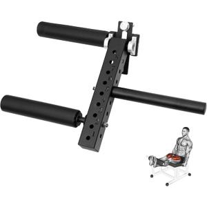 Power Rack Mounted Leg Extension and Curl Machine  1.02in & 0.71in Hole Compatible, 8-Position Adjustable Seated Leg Trainer with 175lbs Capacity, Squat Rack Attachment