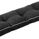 IPYNBAP Bench Cushion, 36 x 14 Inch Patio Furniture Cushions with Durable Ties, Soft Memory Foam Bench Cushions for Indoor/Outdoor Furniture with Non-Slip Bottom, Kitchen&Dining, Black