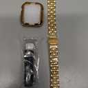 Slim Watch Band Compatible with Apple Watch 41mm 45mm 42mm 44mm 40mm 38mm Metal Stainless Steel Watchband Suitable for iWatch 10/9/8/7/6/5/4/3/2/1/SE Series Women Luxury Strap (Gold,38mm 40mm 41mm)