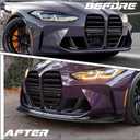 Front Bumper Lip Spoiler Splitter for BMW G80 M3 G82 G83 M4 2021-2025