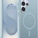 SUPFINE Magnetic for Samsung Galaxy S25 Ultra Case(Compatible with MagSafe) (Military Grade Drop Protection) Slim Translucent Shockproof Phone Case,Sliver Blue