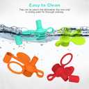 Morlike Living Water Bottle Spout Adapter, Silicone Baby Water Bottle Adapter for Toddlers, Protects Kids Mouth - No Spill & BPA Free (Mix - 4 Pack)