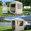 Alvantor SUV Tailgate Tent with Sunshade Awning, 6x6x6.6ft Waterproof Car Tent for 2-3 People, Instant Pop up SUV Tent with PVC+Oxford+Mesh Material