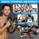 Twister Arm Trainer, 60-110lb Adjustable Chest & Arm Muscle Trainer for Men, Forearm Strengthener Shoulder Arm Exercise Equipment, Chest Workout Bar Portable Arm Exerciser for Home Fitness (BLUE)