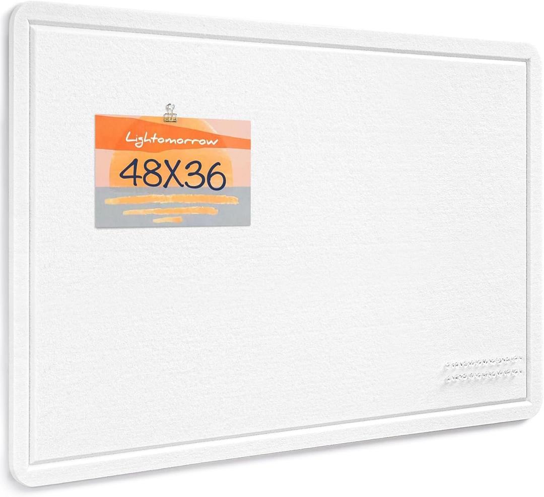 Felt Bulletin Board 48x36 inches, Decorative Pin Board for Home & Office, 35.4" x 47.2"