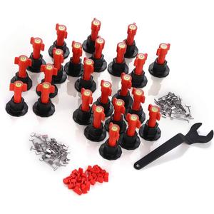 Upgraded Tile Leveling System Kit Reusable Tile Leveler Spacers with Replaceable Steel Needle Flat Ceramic Tile Adjusters Floor Wall Construction Tools