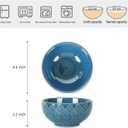 Sureasy Ceramic Ice Cream Bowls Set of 4-12 oz Blue Small Dessert Bowls for Kitchen, Perfect for Rice, Fruit, and Sauce, Microwave & Dishwasher Safe