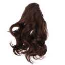 PartyKindom Curly Synthetic Hair Wig Jaws Clamp Ponytail Extension for Women Girls Light Brown Clip Hairpiece for Daily Wear Costumes Parties and More