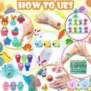 300 Pcs Easter Eggs with Toys inside,Easter Basket Stuffers,Fillers Easter Party Favors for Kids,Carnival Treasure Prizes Classroom Events,Egg Hunt 100 Pack,Stocking Stuffers Birthday Gifts