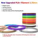 16-Color 320ft PLA 3D Pen Filament Refills - 1.75mm, Kids Safe, 250 Stencils eBook - for SCRIB3D P1 and MYNT3D Pens