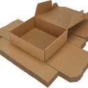 12x10x4 inch Shipping Boxes Set of 15 Brown, Inner Size 11.6x9.6x1.6 inch Cardboard Box Mailers for Small Business Packaging Mailing or Gift Wrapping Giving