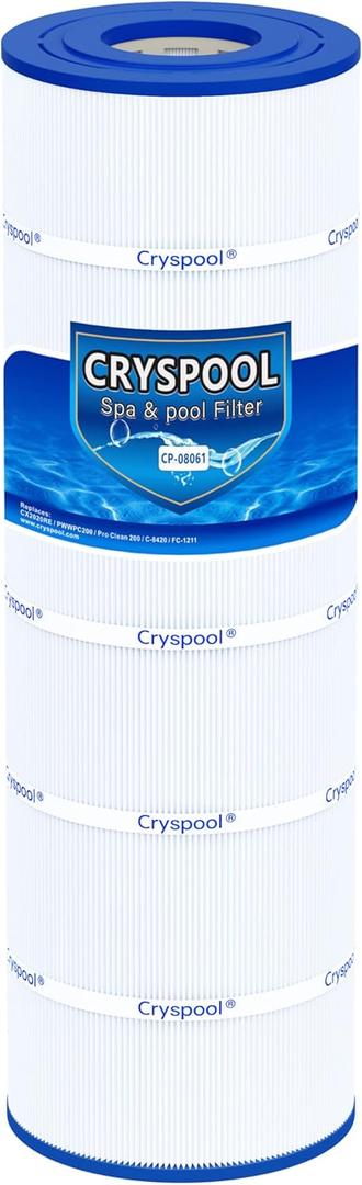 Cryspool 08061 Filter Compatible with CX2020RE, CX1900RE, PWWPC200, Pro Clean 200, 817-0200P, C-8420, FC-1211, 200 Sq. Ft Pool Filter Cartridge, 1 Pack