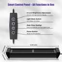 8.5" Aluminum UVB 10.0 LED Reptile Light Bar with Timer & Dimmer, Ultra-Slim Metal UVB/UVA Lamp for Terrariums  Even Light Output, Long Lifespan, Ideal for Bearded Dragons, Turtles & Lizards