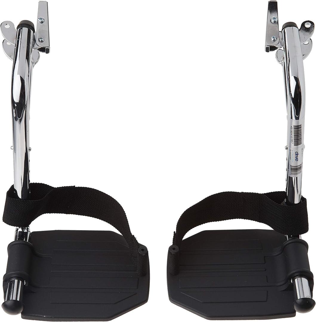 Drive Medical STDSF-TF Swing Away Footrests, Black