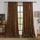 StangH Vintage Tree Branch Curtains for Living Room, Cinnamon Brown Botanical Printed Window Drapes Privacy Minimalist Nature Inspired Home Decor for Bedroom Home Office, W52 x L96, 2 Panels