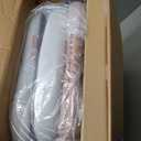 Mompush Velo Lightweight Travel Stroller, Compact & Airplane-Friendly for Baby and Toddler, Lie-Flat Seat, One-Hand Fold, with Leather Bumper Bar, Shoulder Strap, Raincover, Storage Bag & Cup Holder (Mirage Pink)