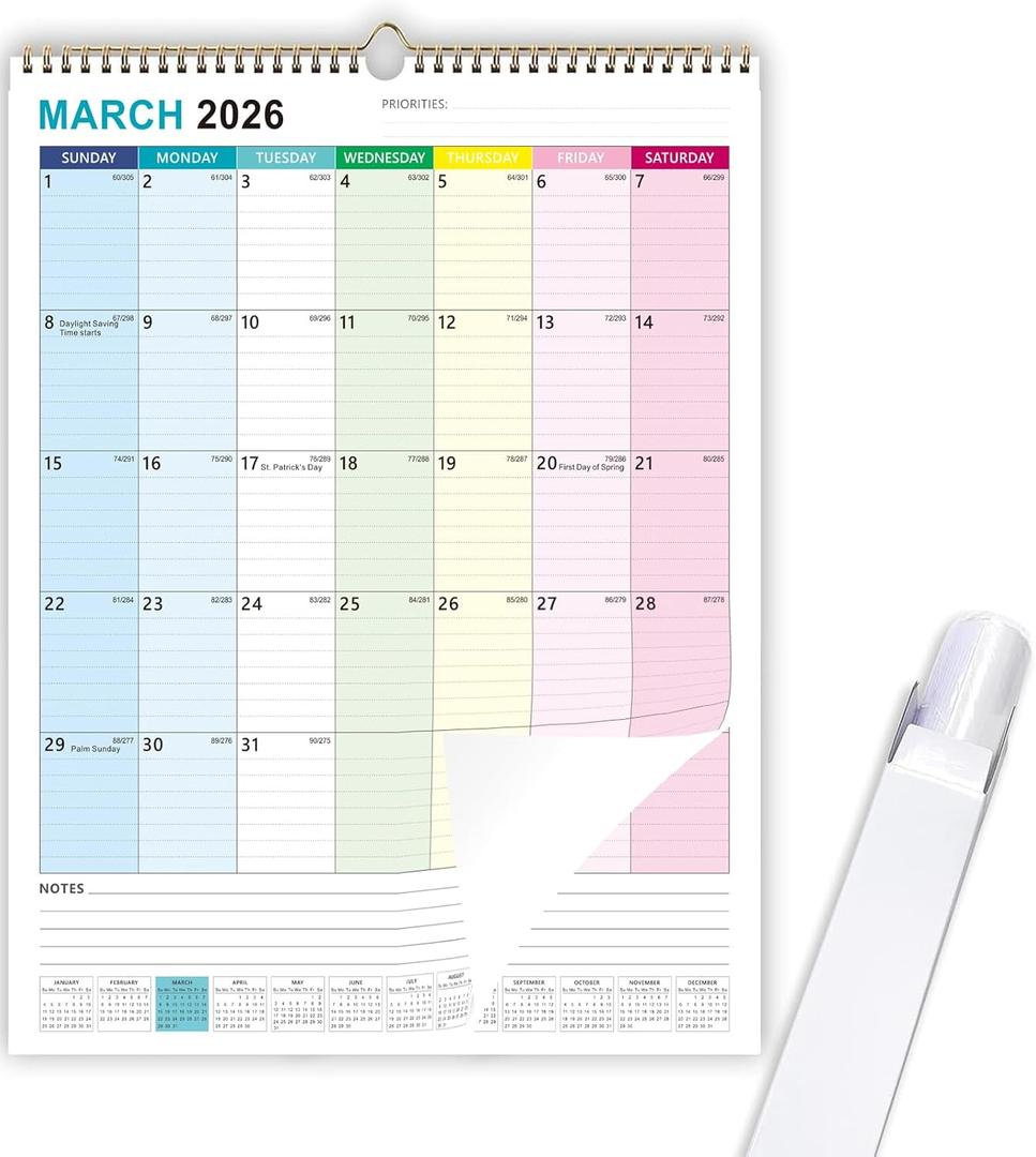 2026-2027 Wall Calendar - Wall Calendar 2026-2027 from Jan 2026 to Jun 2027, 22" x 17", Extra Large Calendar with Thick Paper, Large Ruled Blocks