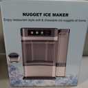Nugget Ice Maker, 44Lbs/24H with 0.8 Gallon Tank, Soft Chewable Pellet Ice Ready in 5min Portable Ice Machine, Stainless Steels Ice Makers Countertop Self-Cleaning for Kitchens/Home/Office/Bar
