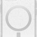OtterBox iPhone 15, iPhone 14, and iPhone 13 Symmetry Series Clear Case - Stardust (Clear/Silver), Snaps to MagSafe, Ultra-Sleek, Raised Edges Protect Camera & Screen